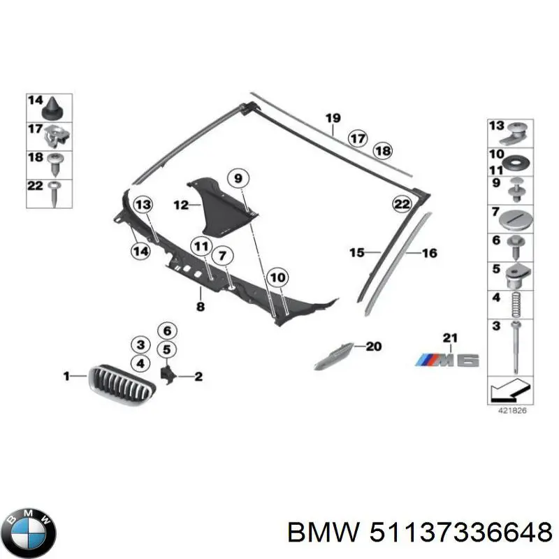 51137336648 BMW listón embellecedor/protector, guardabarros delantero izquierdo