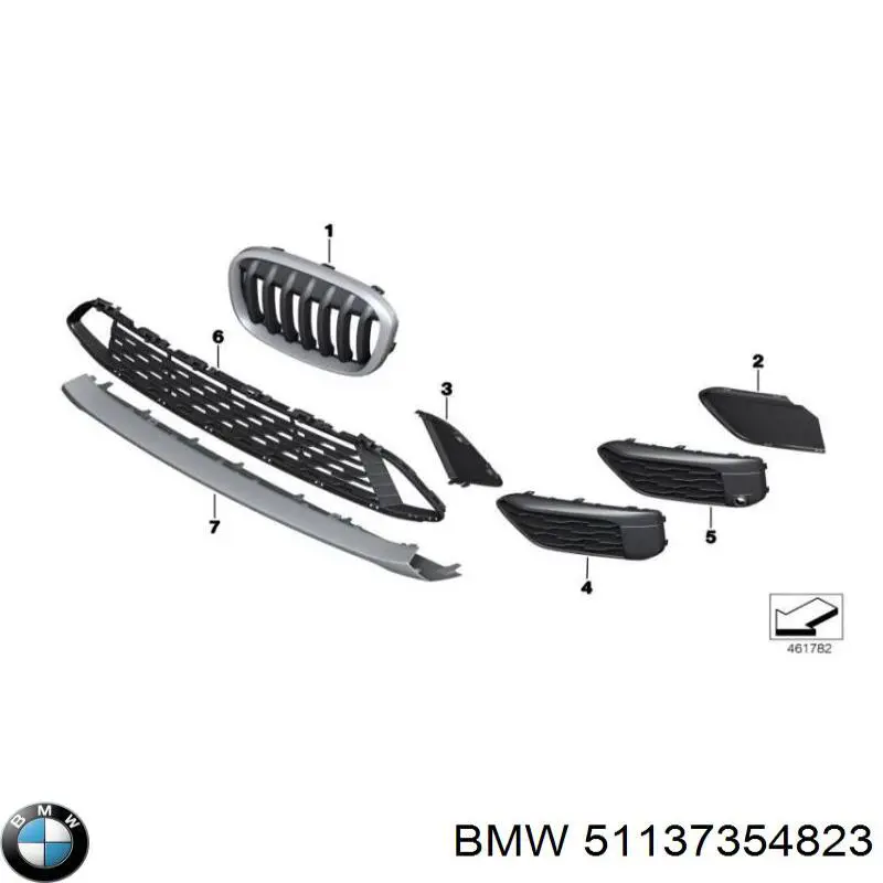 Parrilla izquierda del radiador BMW 51137354823 precio, desde 71,15 EUR