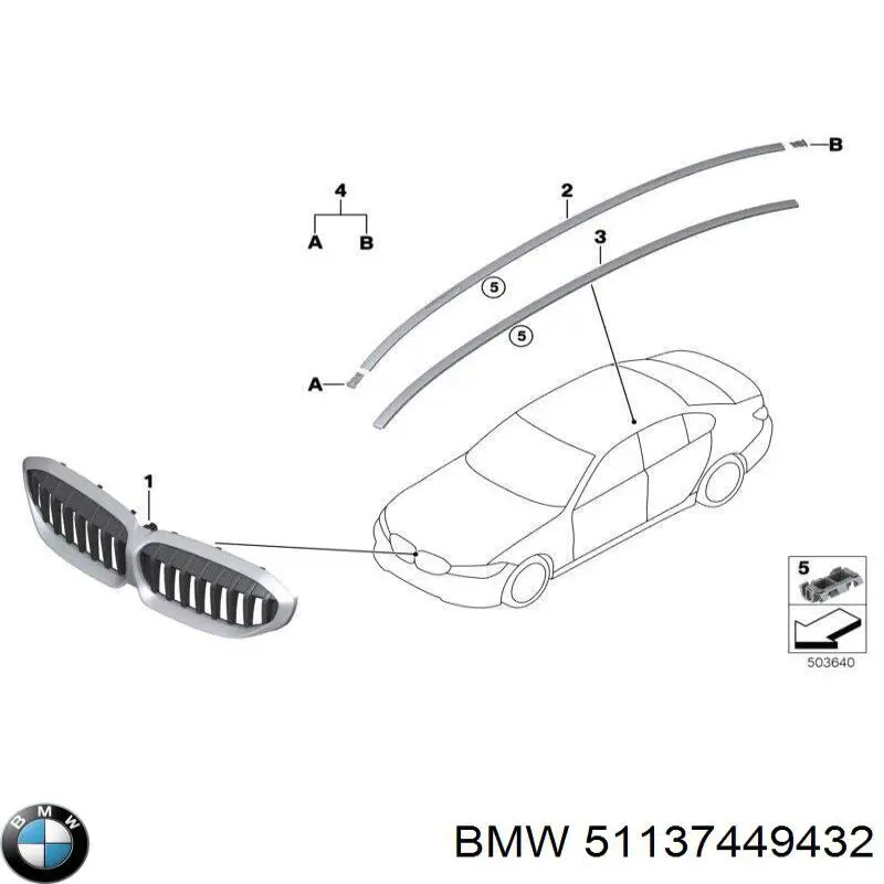 Parrilla BMW 3 BMW 3 (G20) 