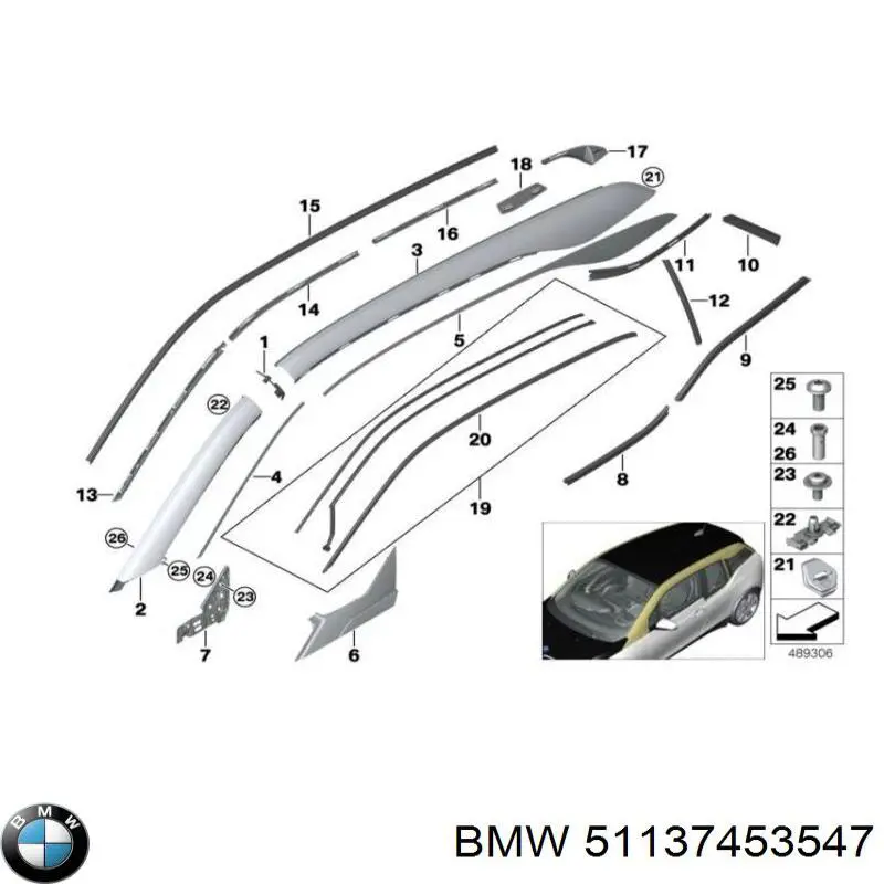 Cubierta de pilar interior delantero izquierdo BMW 51137453547 precio, desde 101,92 EUR