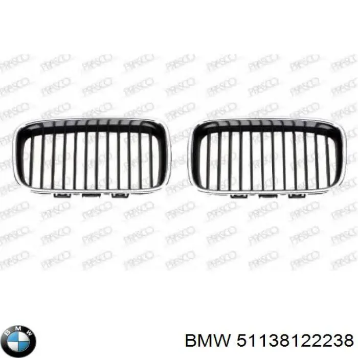 Panal de radiador derecha para BMW 3 (E36)
