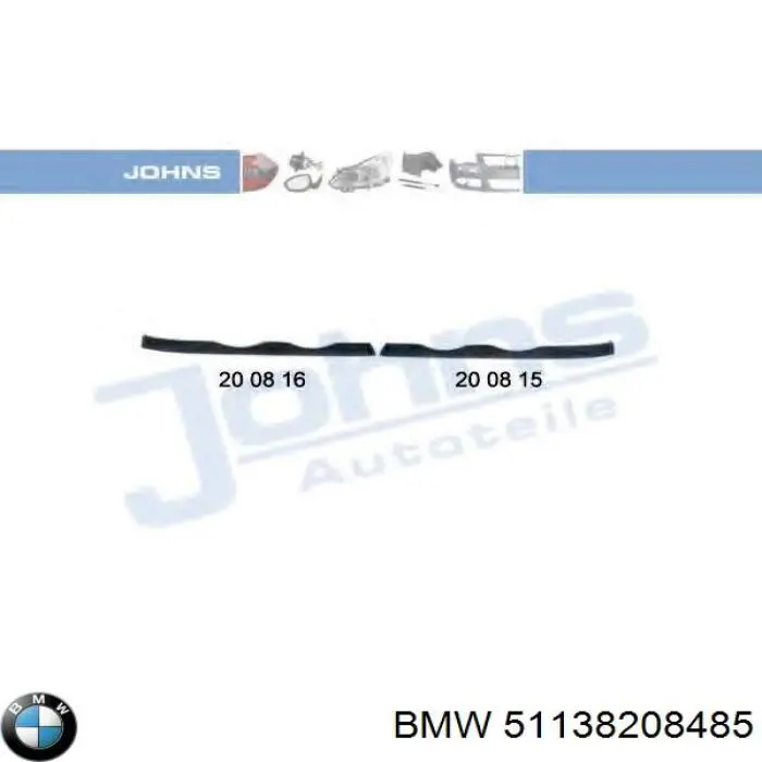 Listón del faro izquierdo para BMW 3 (E46)