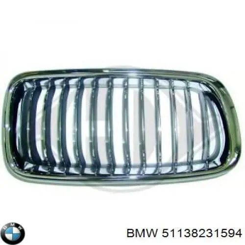 Panal de radiador derecha para BMW 7 (E38)