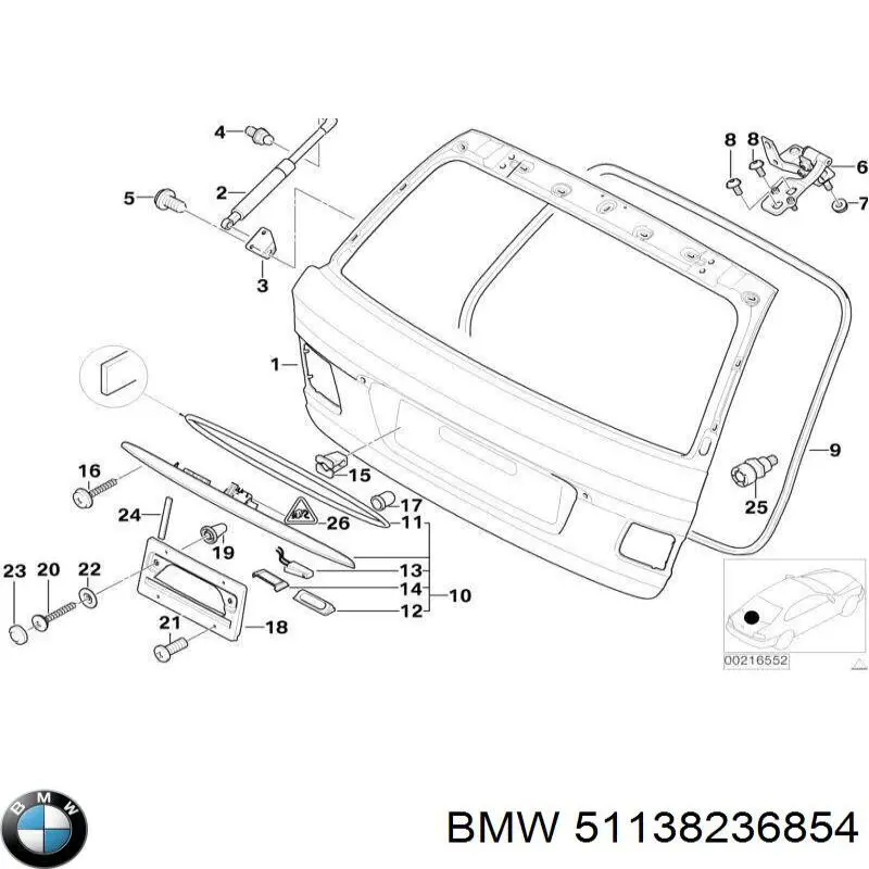 Lampara de matricula BMW 51138236854 precio, desde 5,07 EUR