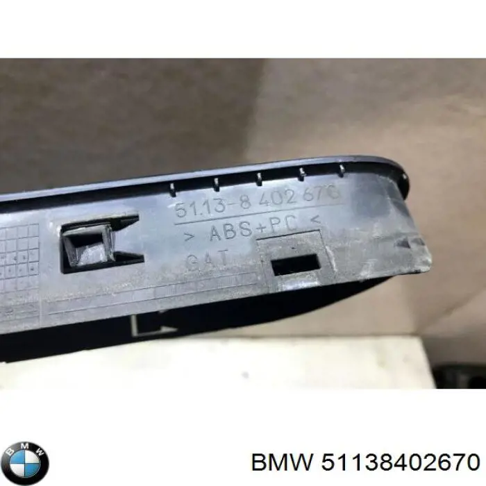 51138402670 BMW rejilla de capó