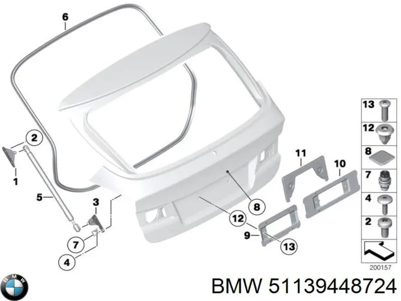 Soporte de matricula trasera para BMW X1 (F48)
