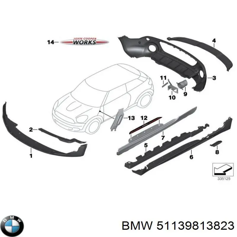 Comprar 51139813823 BMW Tapa del faro izquierda