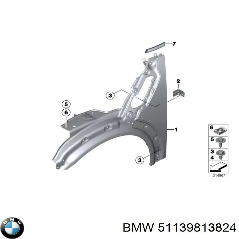 Moldura del faro derecho BMW 51139813824 precio, desde 76,52 EUR