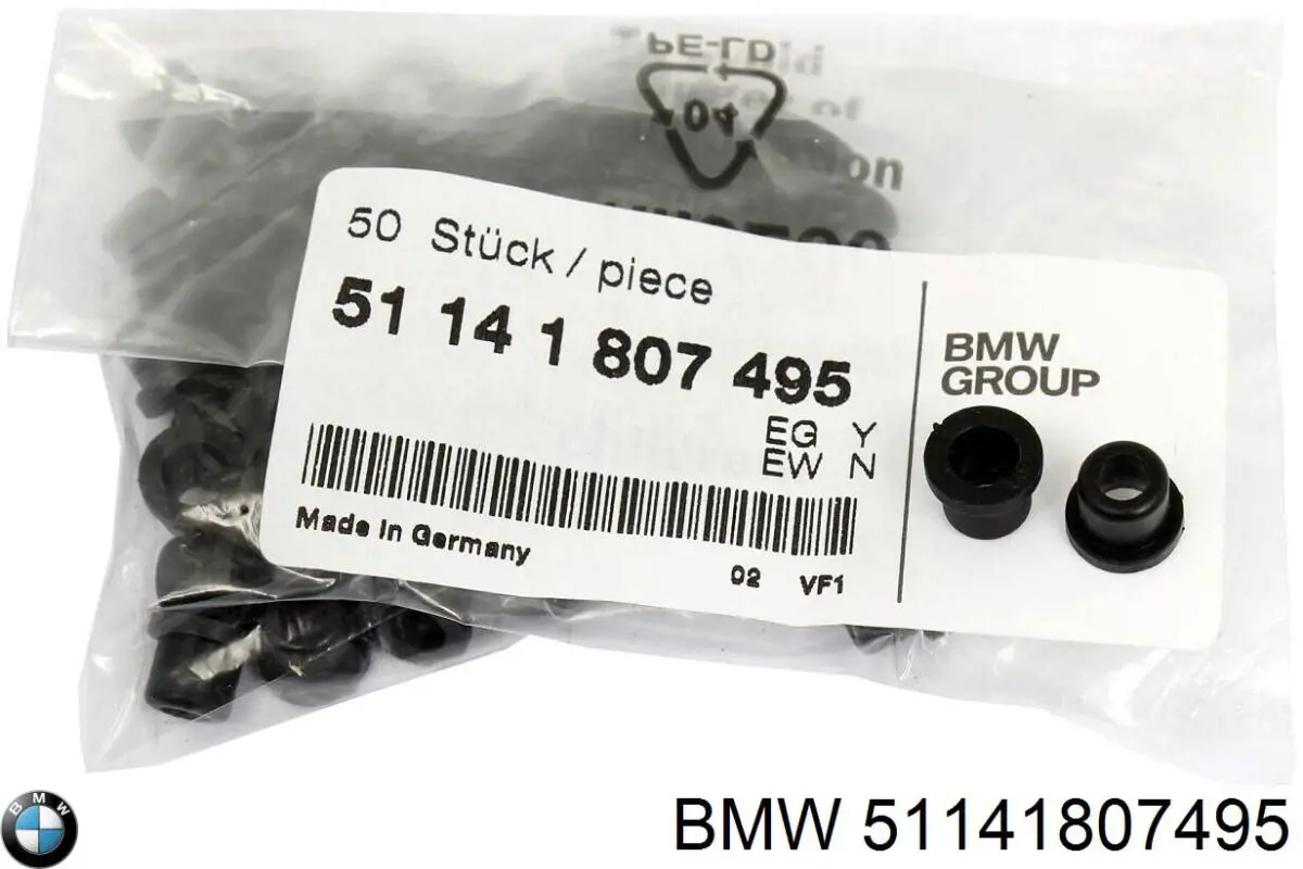 51141807495 BMW Clip de fijación de la rejilla del radiador al panel