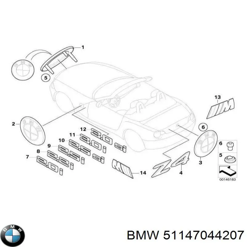 Comprar 51147044207 BMW Emblema de capó