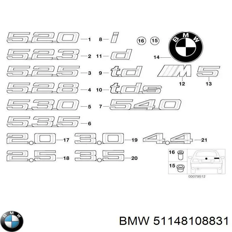  BMW 51148108831 precio, desde 52,90 EUR