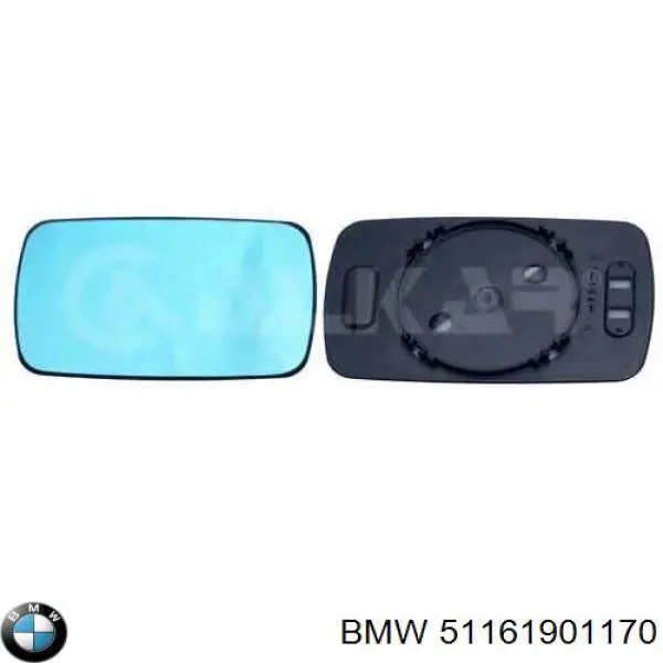 51161901170 BMW cristal de espejo retrovisor exterior izquierdo