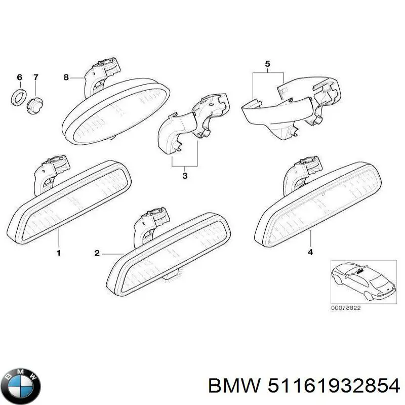 Comprar 51161932854 BMW Espejo interior