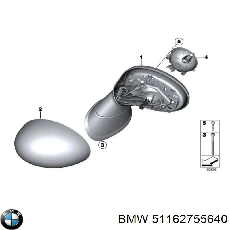 51162755640 BMW Espejo derecho