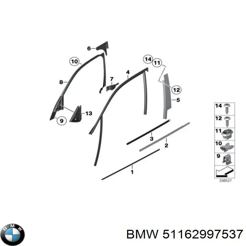 51162997537 BMW cubierta de espejo retrovisor izquierdo