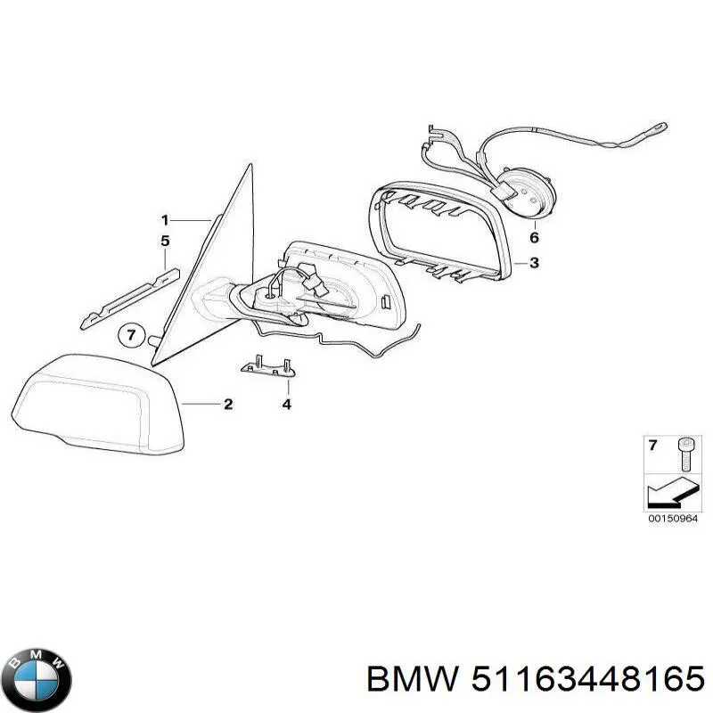 Espejo izquierdo BMW 51163448165 precio, desde 232,32 EUR