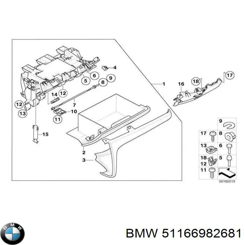 Guantera BMW 51166982681 precio, desde 76,96 EUR