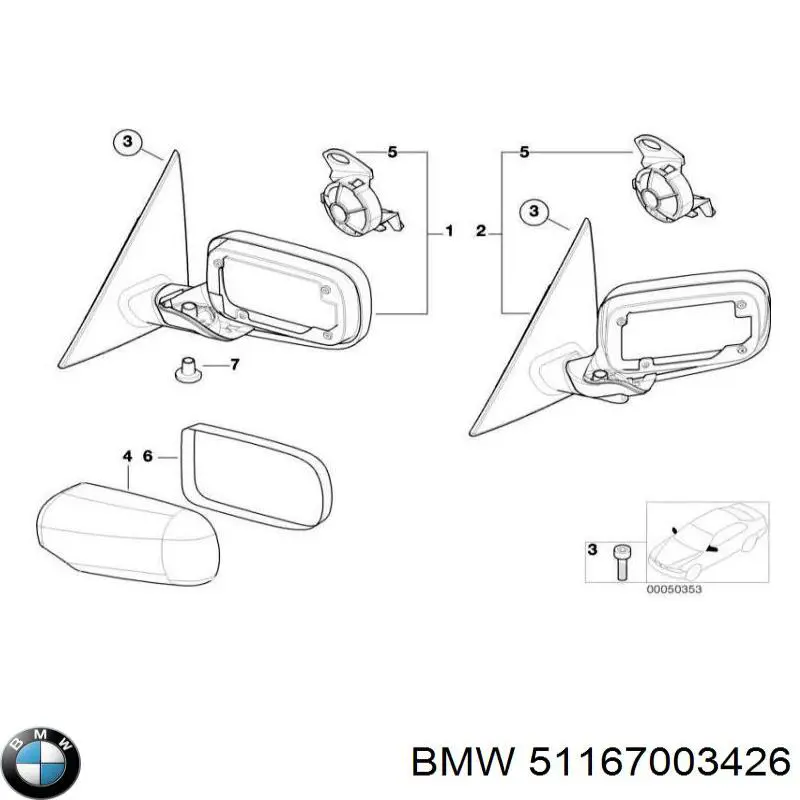Retrovisor izquierdo BMW E10117351