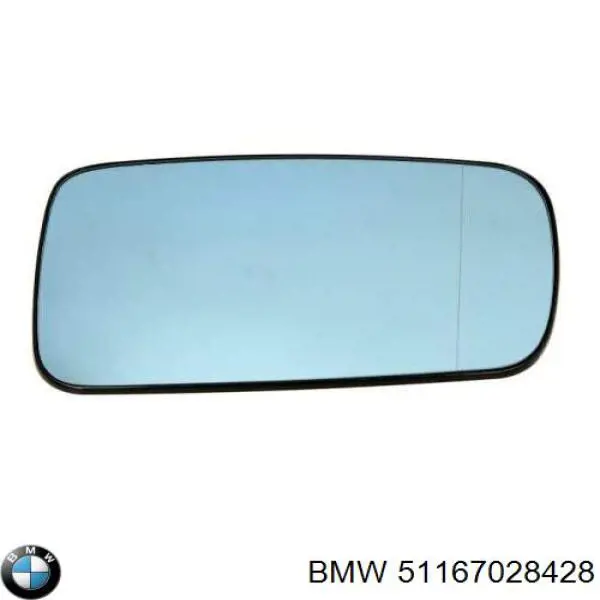 Cristal de retrovisor exterior derecho para BMW 7 (E65, E66, E67)