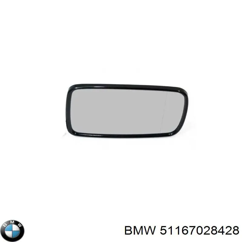 Cristal de retrovisor exterior derecho BMW 51168247132