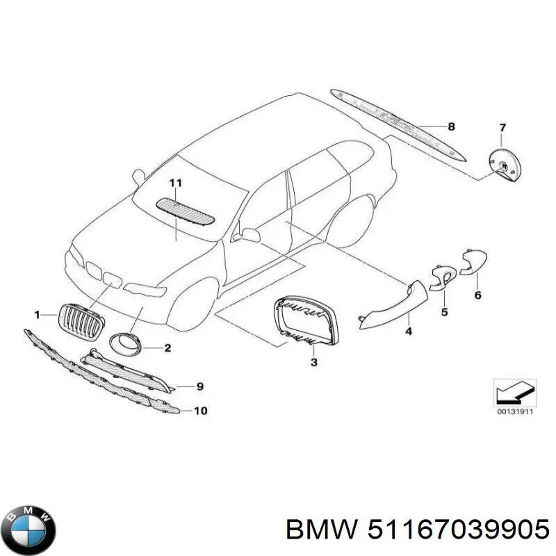 Comprar 51167039905 BMW Espejo de retrovisor izquierdo