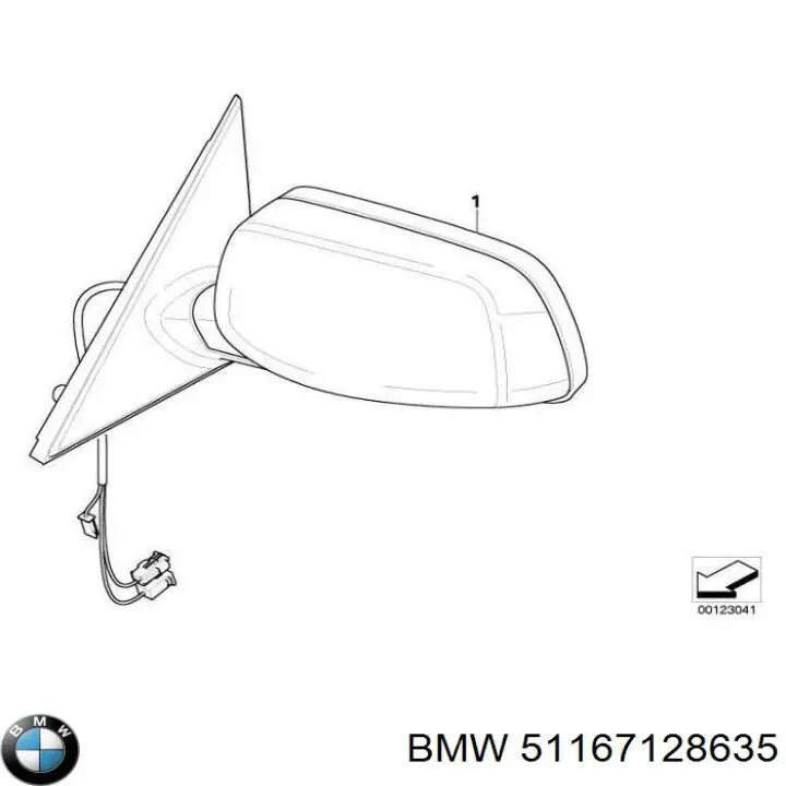 51167189509 BMW espejo retrovisor izquierdo
