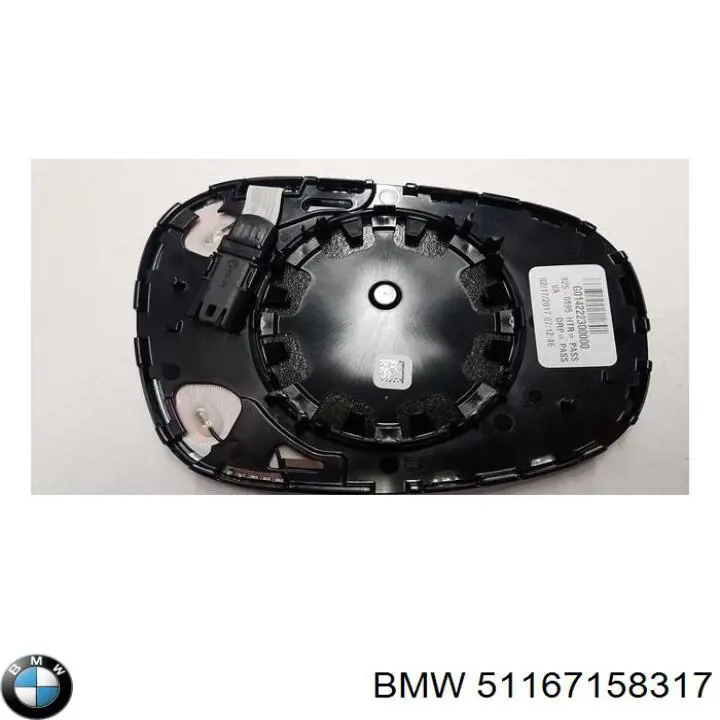 51167230979 BMW cristal de espejo retrovisor exterior izquierdo