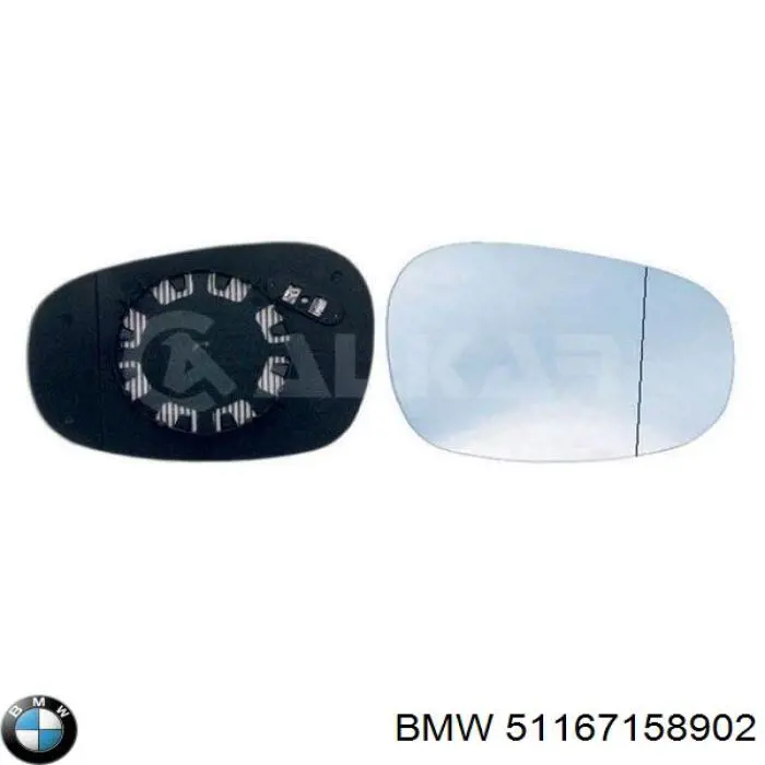 51167158902 BMW cristal de espejo retrovisor exterior derecho