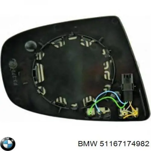 51167174982 BMW cristal de espejo retrovisor exterior derecho