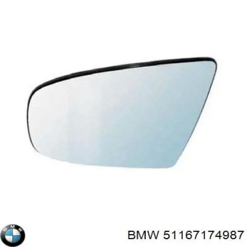 51167174987 BMW cristal de espejo retrovisor exterior izquierdo