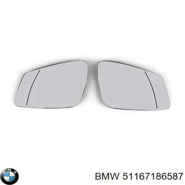 Cristal de espejo retrovisor exterior izquierdo BMW 51167186587 precio, desde 27,63 EUR
