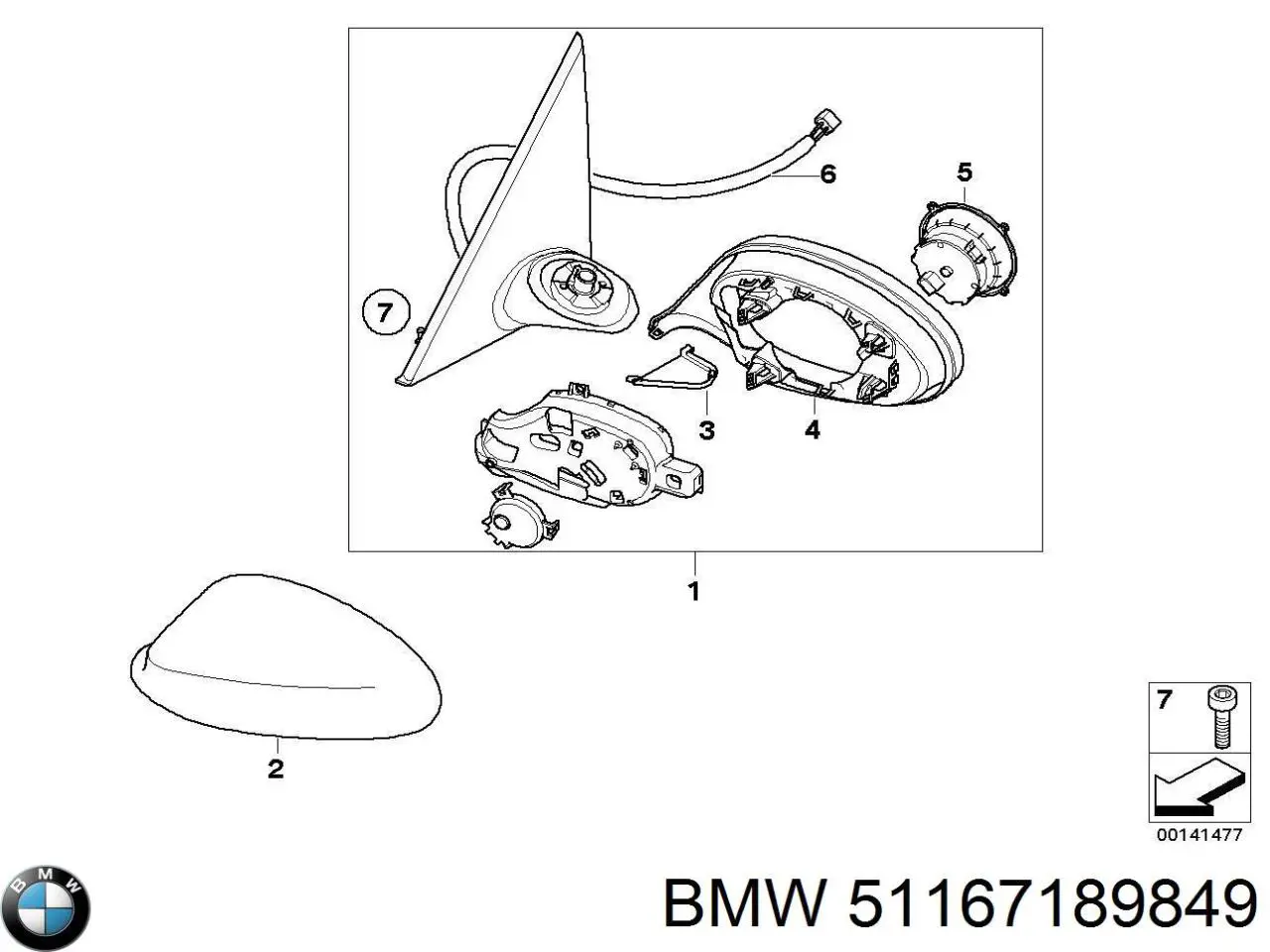 Espejo izquierdo BMW 51167189849 precio, desde 71,15 EUR