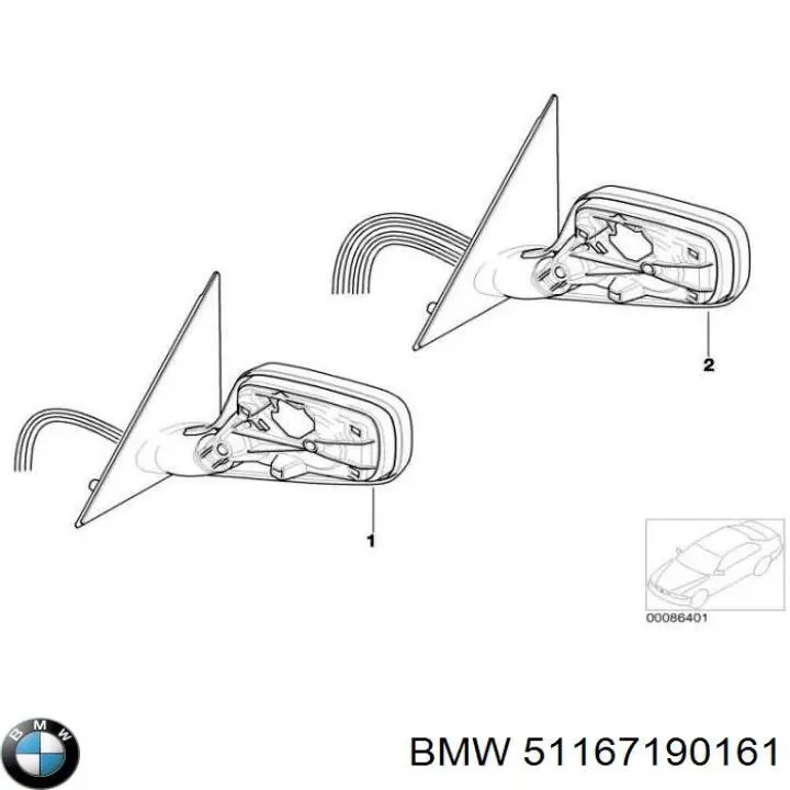 Espejo izquierdo BMW 51167190161 precio, desde 372,79 EUR