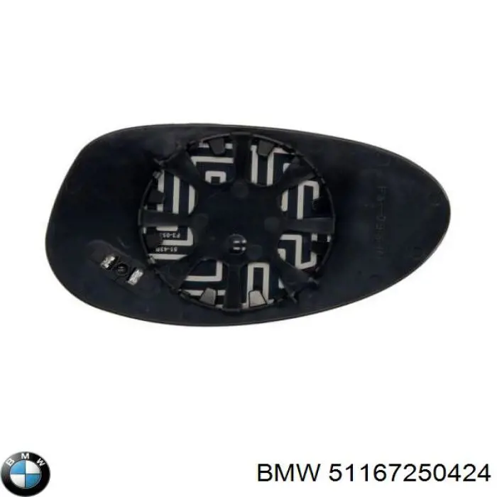 51167250424 BMW cristal de espejo retrovisor exterior derecho