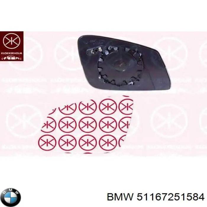 Cristal de espejo retrovisor derecho BMW 51167251584 precio, desde 25,41 EUR