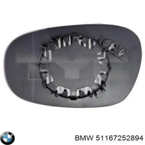 51167252894 BMW cristal de espejo retrovisor exterior derecho