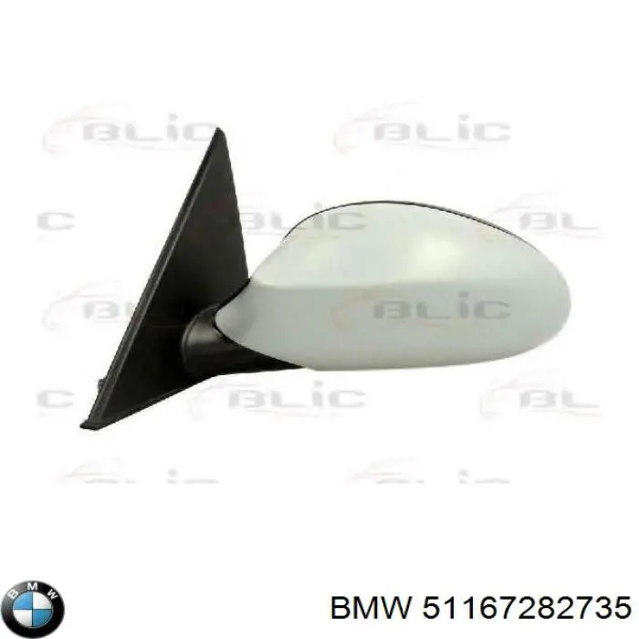 Espejo de retrovisor izquierdo 51167282735 BMW