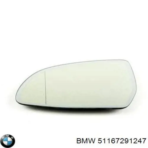 Cristal de espejo retrovisor exterior izquierdo BMW 51167291247 precio, desde 162,06 EUR