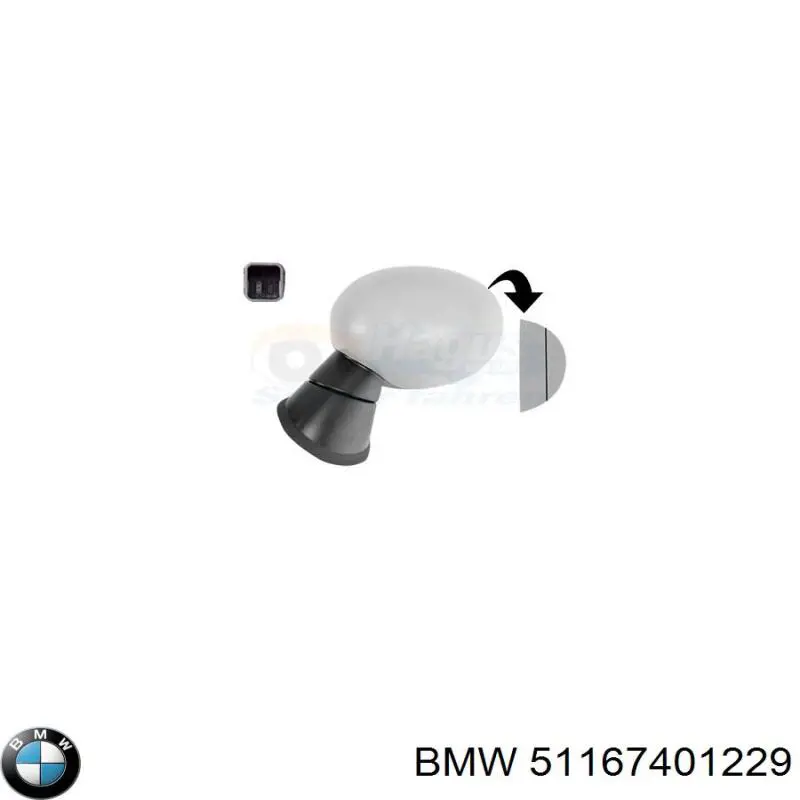 51167401229 BMW espejo retrovisor izquierdo