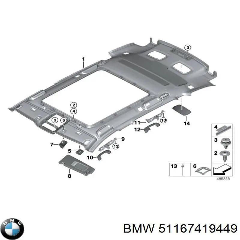 Parasol interior BMW 51167419449 precio, desde 201,83 EUR