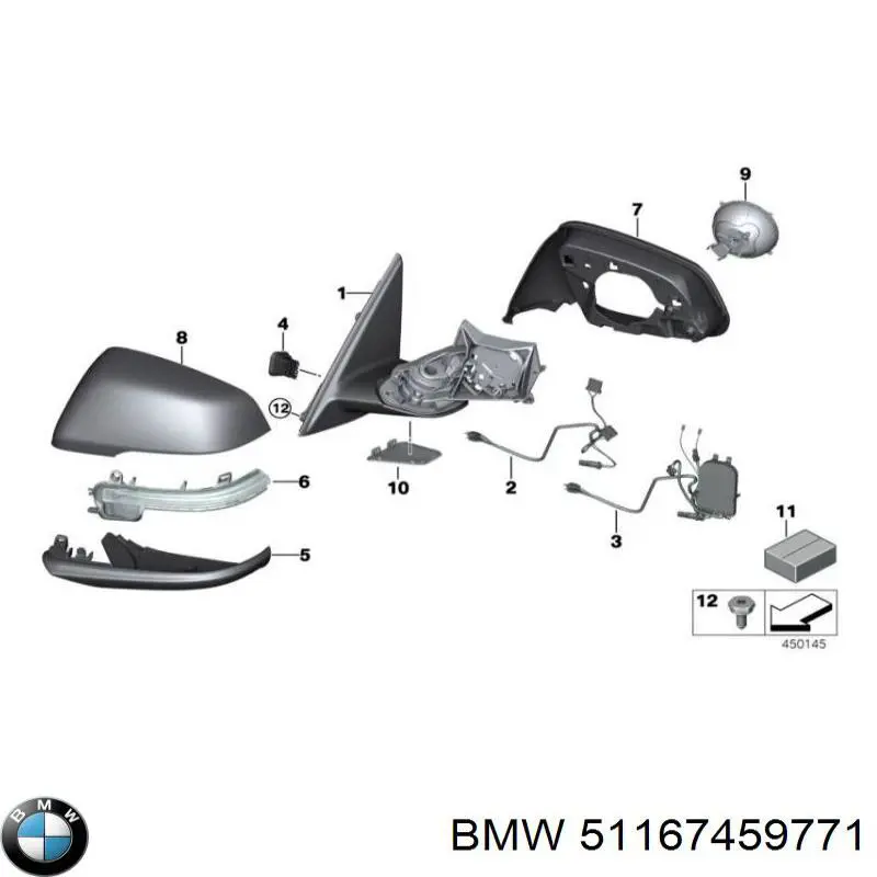 Espejo izquierdo BMW 51167459771 precio, desde 179,70 EUR