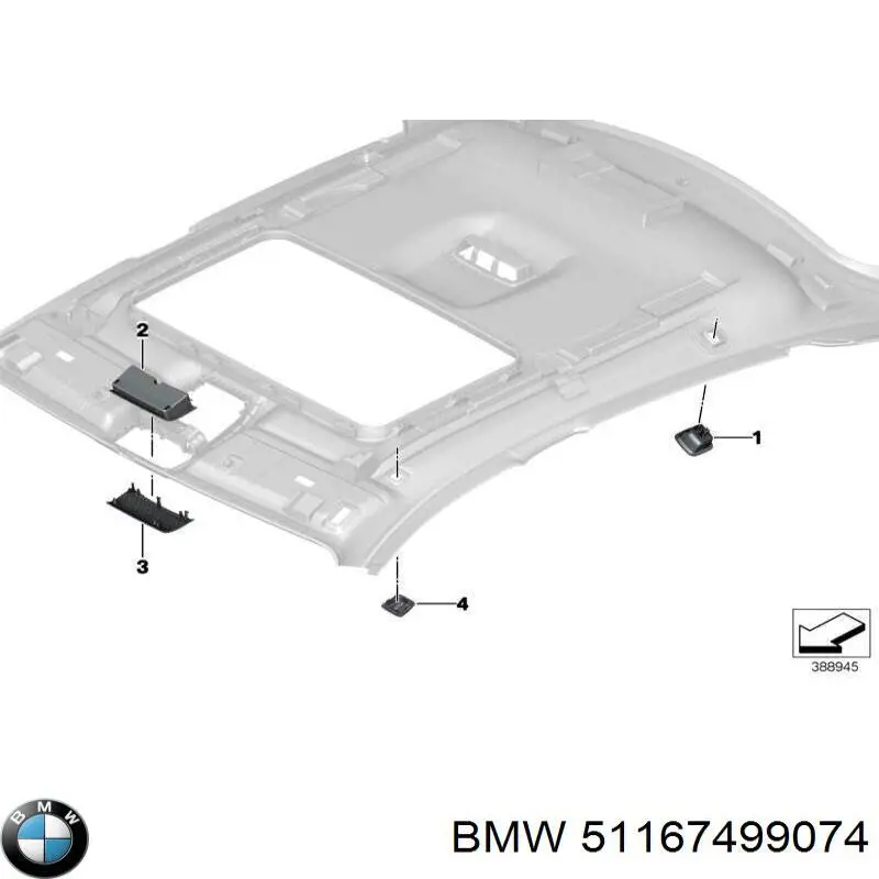 Asa de techo BMW 51167499074 precio, desde 32,59 EUR