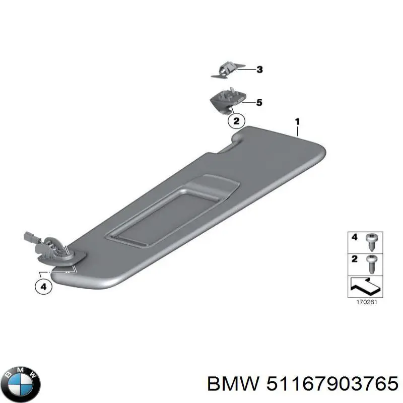 51167903765 BMW Visera