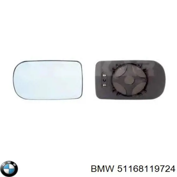 Cristal de espejo retrovisor exterior izquierdo BMW 51168119724 precio, desde 18,30 EUR