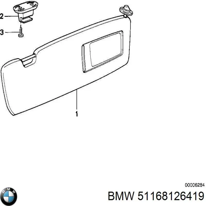 Parasol interior BMW 51168126419 precio, desde  