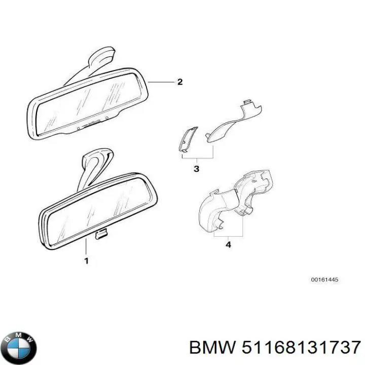 Espejo interior BMW 015891 precio, desde 31,94 EUR