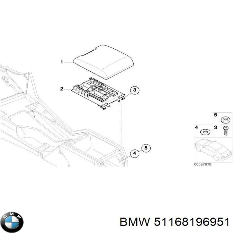 Comprar 51168196951 BMW Apoyabrazos