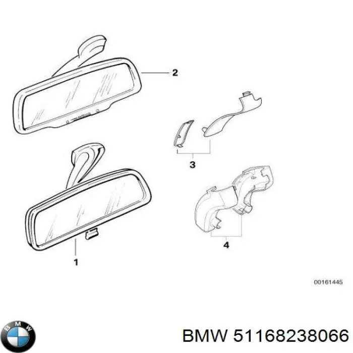 51168238066 BMW Espejo retrovisor interior