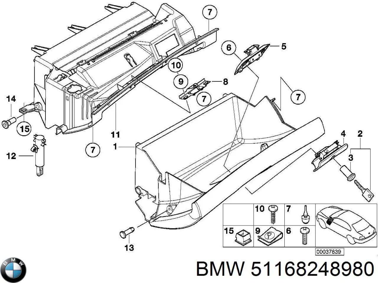 Guantera BMW 51168248980 precio, desde 121,97 EUR