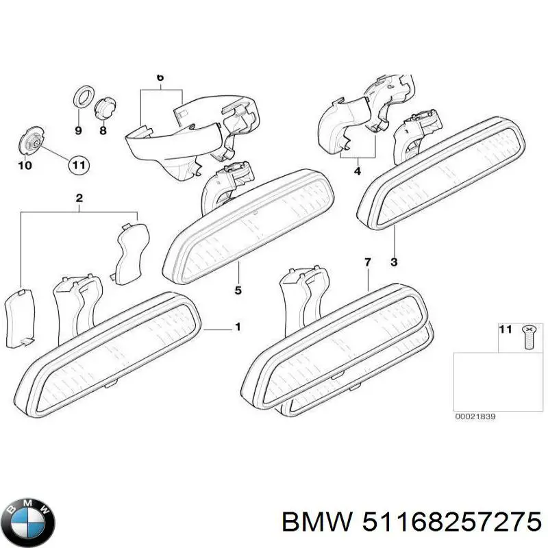 Espejo interior BMW 51168257275 precio, desde 46,46 EUR